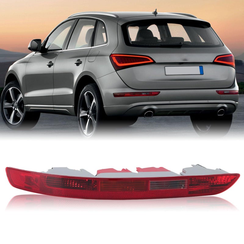 Clidr Rear Bumper Tail Light Lamp for Audi Q5 2009-2015 Rear Bumper Reflector Lower Tail Light Replace 8R0945095 Driver Side (Left) - Image 1